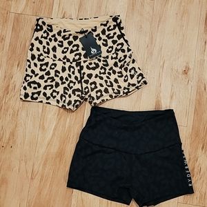 Ryderwear animal scrunch bum shorts x2